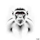 monkey tattoo design idea