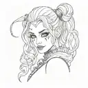 Harley quin Hannah Michelle tattoo design idea