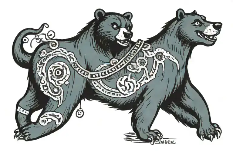 Baloo and Bageera tattoo design idea