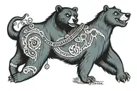 Baloo and Bageera tattoo design idea