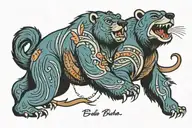 Baloo and Bageera tattoo design idea