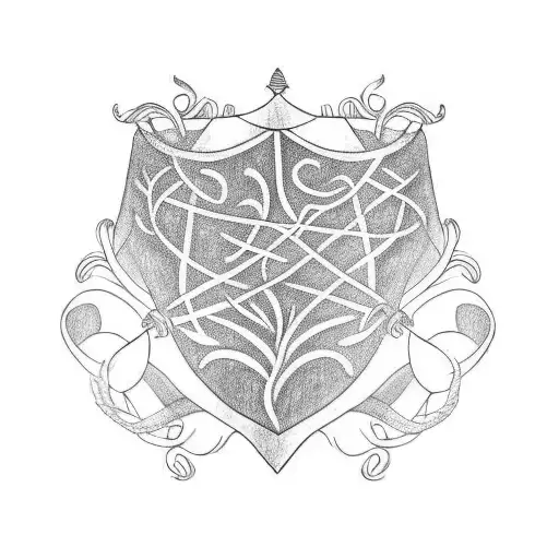 pauldron with vines tattoo design idea