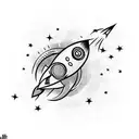 rocket tattoo design idea