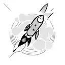 rocket tattoo design idea