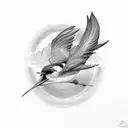 Swallow Bird tattoo design idea