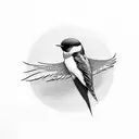 Swallow Bird tattoo design idea