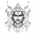 shiva and kali tattoo design idea