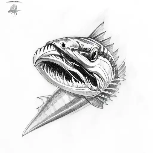 barracuda on forearm tattoo design idea