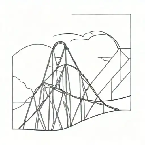 ghost roller coaster tattoo design idea