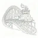 ghost roller coaster tattoo design idea