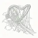ghost roller coaster tattoo design idea