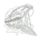 ghost roller coaster tattoo design idea