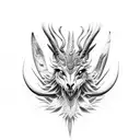 A mythical creature made up of different animal parts engaged in a car race tattoo design idea