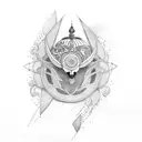 indio com aguia,  tattoo design idea