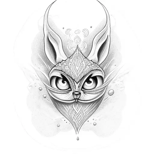 flapjack praying tattoo design idea