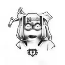 nurse minion tattoo design idea