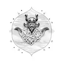 viking water surfboard  tattoo design idea