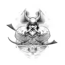 viking water surfboard  tattoo design idea