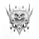 tribal modern tattoo design idea