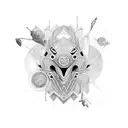 tribal modern tattoo design idea