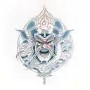 thunder god raijin tattoo design idea