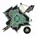 bow and arrow tattoo design idea