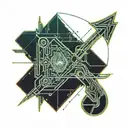 bow and arrow tattoo design idea