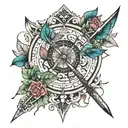 bow and arrow tattoo design idea