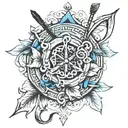 bow and arrow tattoo design idea