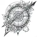 bow and arrow tattoo design idea