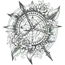 bow and arrow tattoo design idea