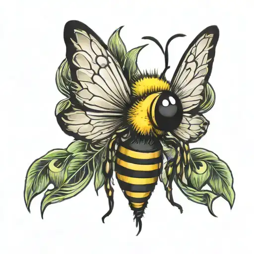 boo bees tattoo design idea