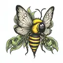 boo bees tattoo design idea