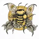 boo bees tattoo design idea