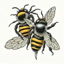 boo bees tattoo design idea