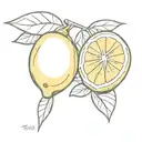 lemon tattoo design idea