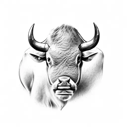 Buffalo, Bull, Ox. Hand Drawn Illustration For Tattoo, Emblem, Badge,  Patch, T-shirt Royalty Free SVG, Cliparts, Vectors, and Stock Illustration.  Image 140167814.
