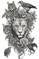 7 deadly sins in animal form tattoo design idea
