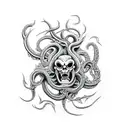 hades, kraken tattoo design idea