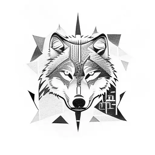 Wolf and orca tattoo design idea