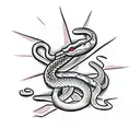 snake biting snake tattoo design idea