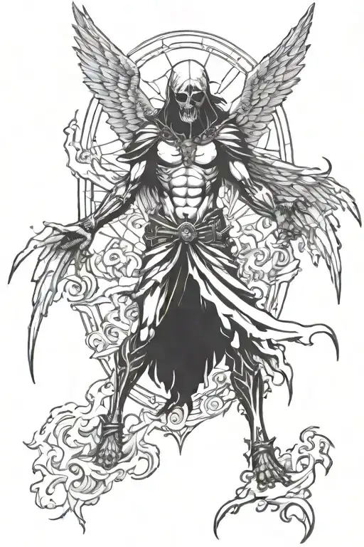 death angel tattoo design idea