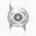 Generate a one-line drawing resembling the outline of a light bulb, with a single continuous line that starts from the b tattoo design idea