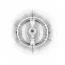 Generate a one-line drawing resembling the outline of a light bulb, with a single continuous line that starts from the b tattoo design idea