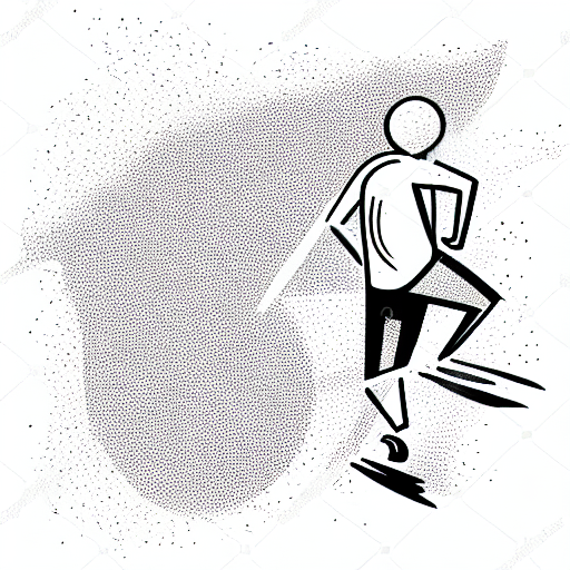 a runner running into a very large sunset tattoo design idea