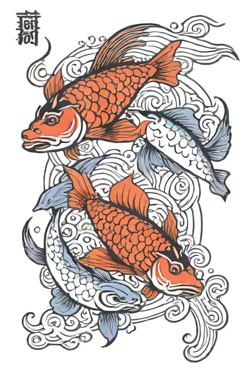 two fishes, sagittarius, aquarius  and taurus tattoo design idea