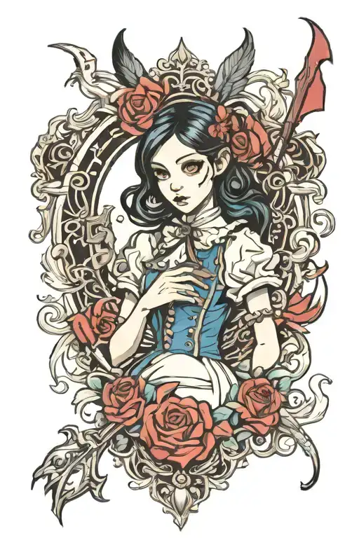 Alice the madness returns tattoo design idea