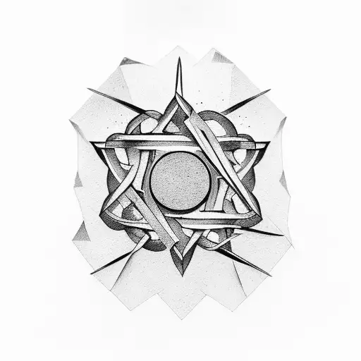 Stoic symbols intertwined with elements of nature tattoo design idea