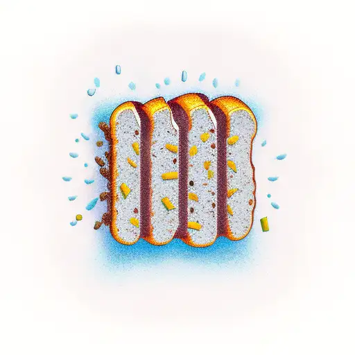 toast tattoo design idea