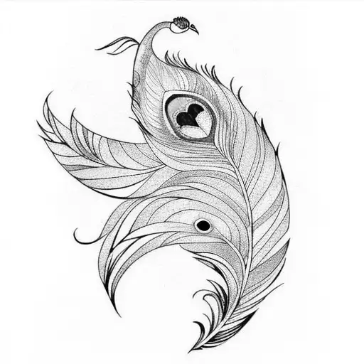 peacock feather tattoo design idea